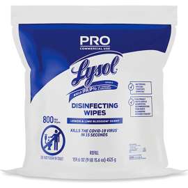 Lysol Disinfecting Wipes Bucket, Lemon & Lime Blossom, 800 Wipes/Bag, 2 Refill Bags/Carton