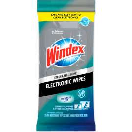 Windex Electronics Cleaner, 25 Wipes, 12 Packs Per Carton
