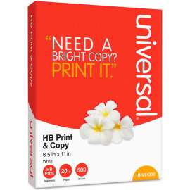 Copy Paper - Universal Multipurpose Paper, White, 8-1/2" x 11", 20 lb., 5,000 Sheets/Carton