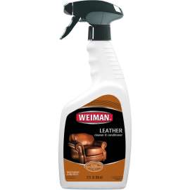 WEIMAN Leather Cleaner And Conditioner, Floral Scent, 22 Oz. Trigger Spray Bottle, 6/Ct