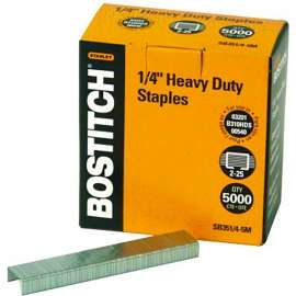 Bostitch Heavy Duty Staples, 1/4" (6mm), 5000/Pack