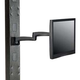 Global Industrial Fixed Height LED/LCD Flat Panel Monitor Arm with VESA Plate, Black