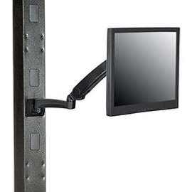 Global Industrial Gas Spring LED or LCD Monitor Arm w/ VESA Plate For Orbit Workstation, Black