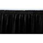 NPS - Black 8"L x 24"H Shirred Pleat Stage Skirting