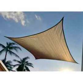 ShelterLogic ShadeLogic Sun Shade Sail, Square 16 ft. x 16 ft. Heavyweight, Sand