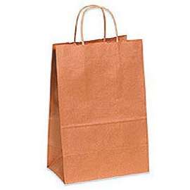 Global Industrial Paper Shopping Bags, 5-1/2"W x 3-1/4"D x 8-3/8"H, Kraft, 250/Pack