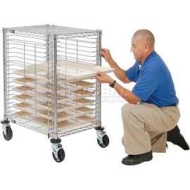 Nexel End Load Wire Tray Cart with 19 Tray Capacity