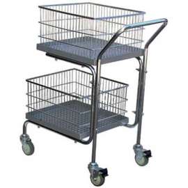 Portable Mail Cart MAIL-55 2 Shelf 200 Lb. Capacity