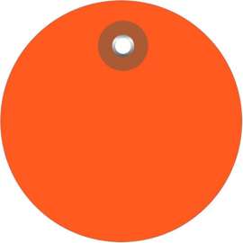Global Industrial Plastic Circle Tag 2" Dia., Orange, 100/Pack