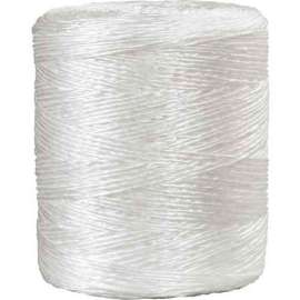 Global Industrial Polypropylene Tying Twine, 3 Ply, 1800'L, 725 Lbs. Tensile Strength, White
