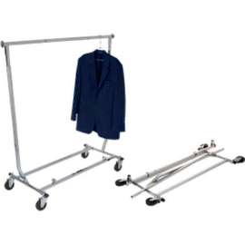 Collapsible Garment Rack (RCW/4)- Square Tubing - Chrome