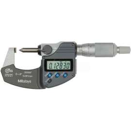 Mitutoyo 342-371-30 Digimatic 0-.8"/20MM Crimp Height Micrometer Data Output & Ratchet Stop Thimble