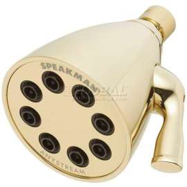 Speakman Anystream Icon 8-Jet Shower Head, Polished Brass Finish, 2.5 GPM