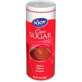 N'Joy Sugar Foods Pure Cane Sugar, 20 Oz. Canister