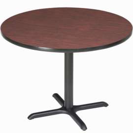 Interion 36" Round Counter Height Restaurant Table, Mahogany