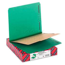 Smead Pressboard Classification Folders, Letter, Four-Section, Green, 10/Box