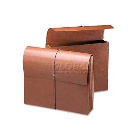 Smead 3-1/2" Accordion Expansion Wallets, Letter, Leather-Like Redrope