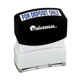 Universal Message Stamp, for DEPOSIT ONLY, Pre-Inked/Re-Inkable, Blue