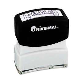 Universal Message Stamp, E-MAILED, Pre-Inked/Re-Inkable, Blue