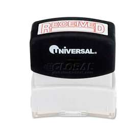 Universal Message Stamp, RECEIVED, Pre-Inked/Re-Inkable, Red