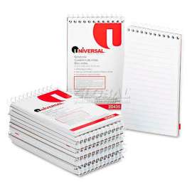 Universal Wirebound Memo Books, Narrow Rule, 3 x 5, White, 12 50-Sheet Pads/Pack