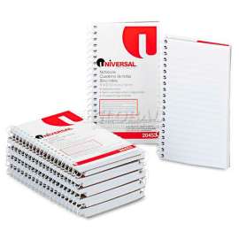 Universal Wirebound Memo Book, Narrow Rule, 5 x 3, White, 12 50-Sheet Pads/Pack