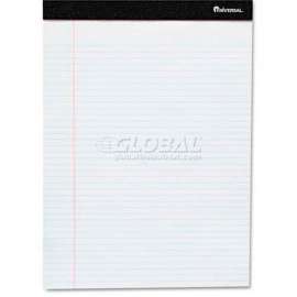 Universal One Perforated Edge Ruled Writing Pads, Legal, 6 Pads/Pack, White