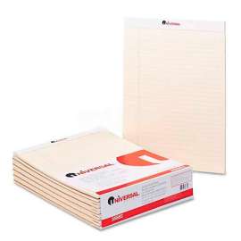 Universal Colored Perforated Note Pads, 8-1/2 x 11, Ivory, 50-Sheet, Dozen