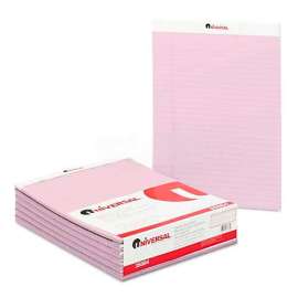 Universal Colored Perforated Note Pads, 8-1/2 x 11, Orchid, 50-Sheet, Dozen