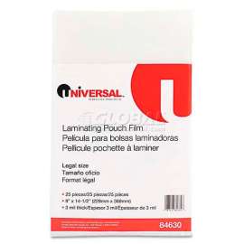 Universal Clear Laminating Pouches, 3 mil, 9 x 14 1/2, 25/Pack