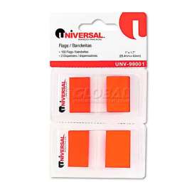 Universal One Page Flags, Red, 2 Dispensers of 50 Flags/Pack