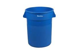 32-Gallon Blue Round Trash Can