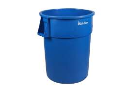 55-Gallon Blue Round Trash Can