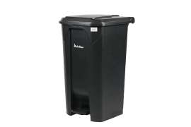27-Gallon Step-On Indoor Trash Can, Black
