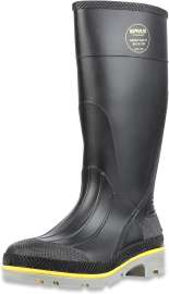 Servus by Honeywell - 15"H Size 10 Black/Gray/Yellow XTP PVC Steel Toe Knee Boots