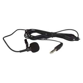 NPS - Oklahoma Sound™ Black Electret Tie-Clip/Lapel/Lavalier Condenser Wired Microphone with 10' Cable
