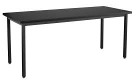 NPS - Steel Series Black 72"L x 24"W x 30"H Science Table with Chemical Resistant Top