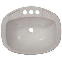17X20WHITE POLY OVAL LAV