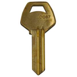 C087 Brass Blank Key, 100/Box