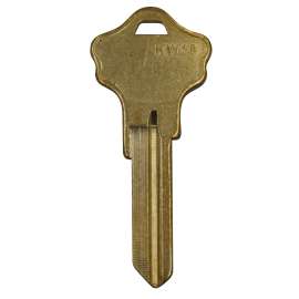 KW10 Brass Blank Key, 100/Box