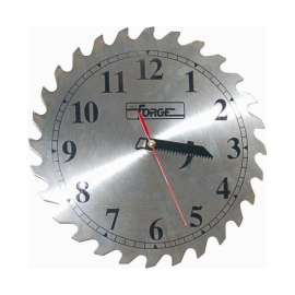10"Dia Metal Workshop Clock with Forge Logo
