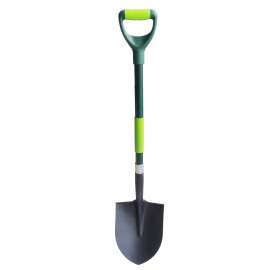 Round Shovel with Fiberglass Grip D-Handle