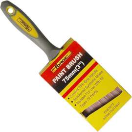 3"W Synthetic Bristle Paint Brush with TPR Grip Handle