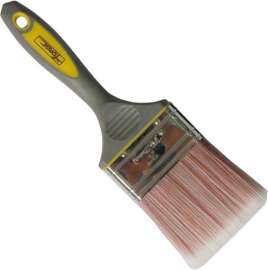 1"W Synthetic Bristle Paint Brush with TPR Grip Handle