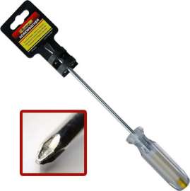 #0 x 3" Carbon Steel Phillips Head Screwdriver with Transparent Handle