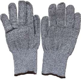 Gray Cut Resistant Work Gloves with CE Level 5 Protection, 12 Pairs