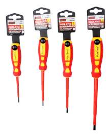 3"L x 1/8" Slotted Full Hardness Strong Magnetic Insulated Screwdriver