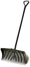 19" x 14" Poly Pusher Shovel with Metal Strip, 18/Case