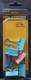 3/4" Assorted Colors Binder Clips, 6/Pack