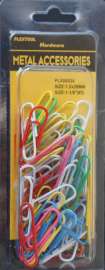 1-1/8"(#3) Assorted Colors Paper Clips, 60/Pack